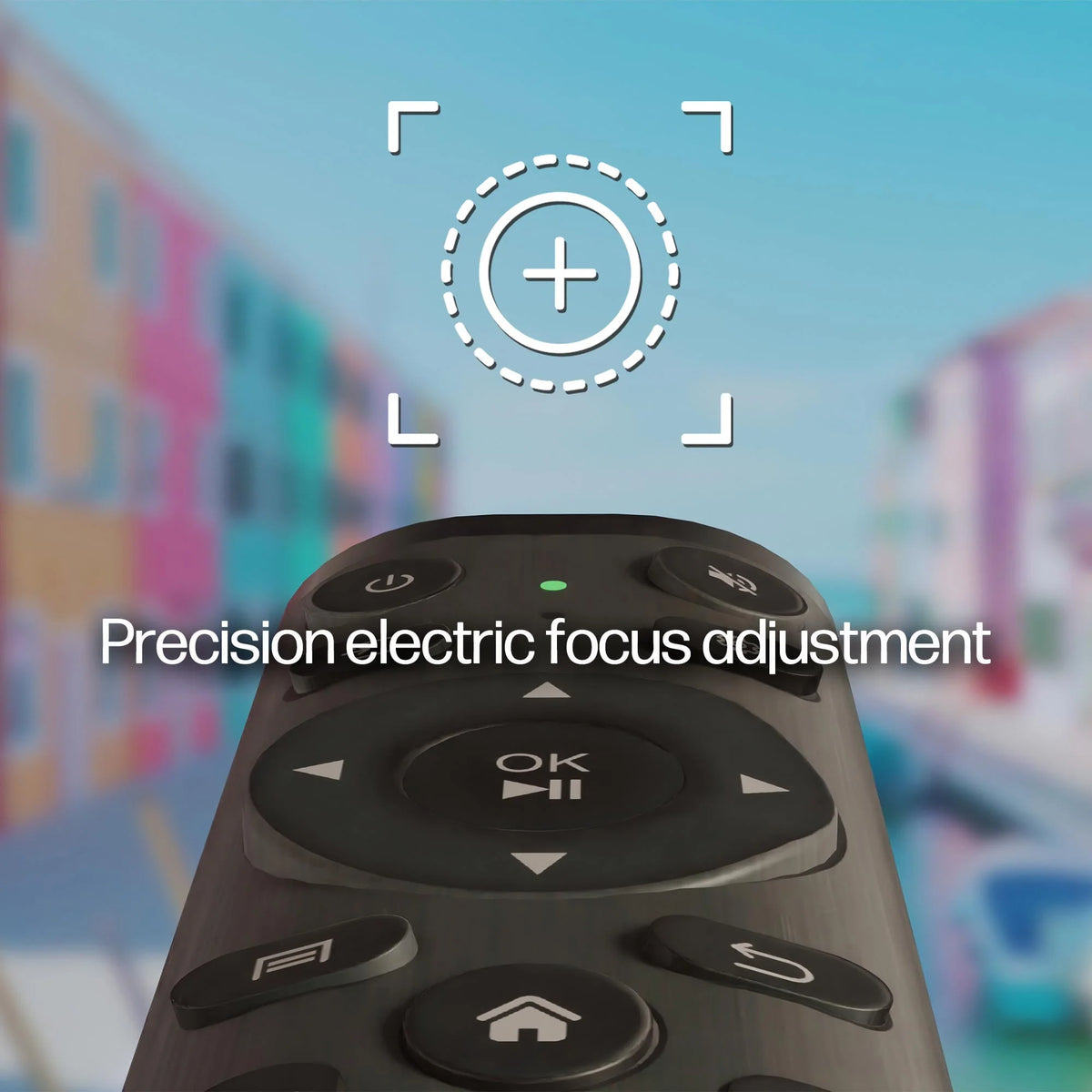 FHD LCD LED Projector with Streaming Player and 84 Projection Screen J254