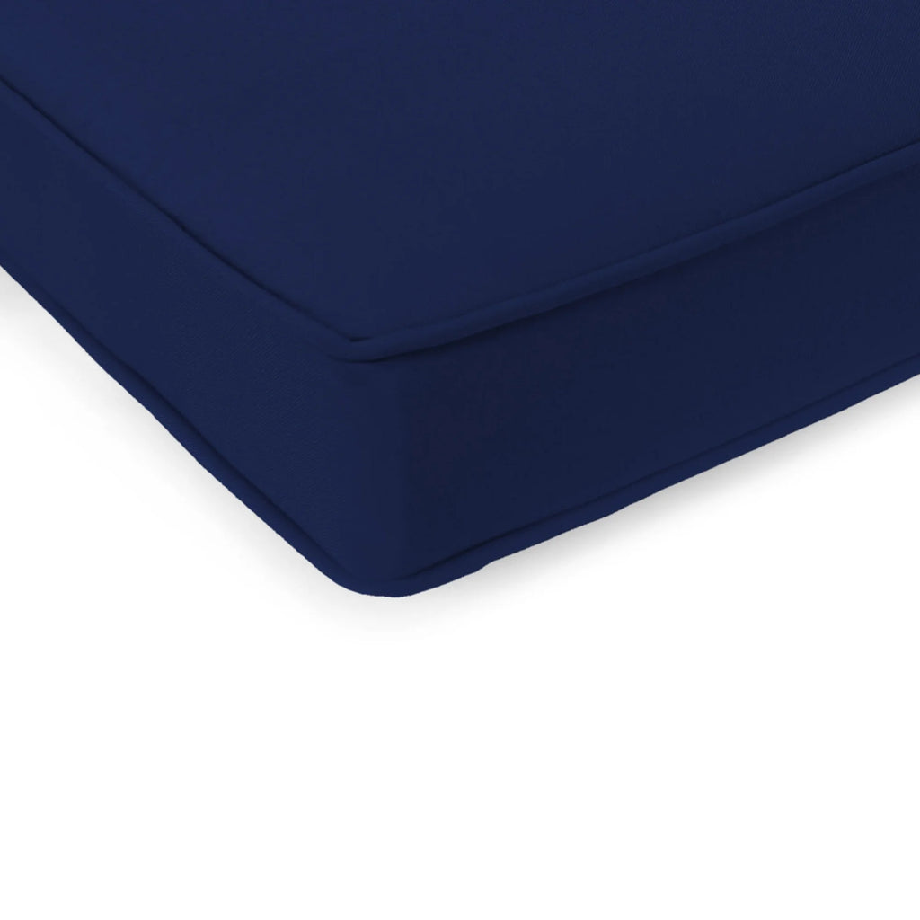 47" x 17" Canvas Navy Outdoor Settee Swing Bench Cushion with Ties and Welt F9022