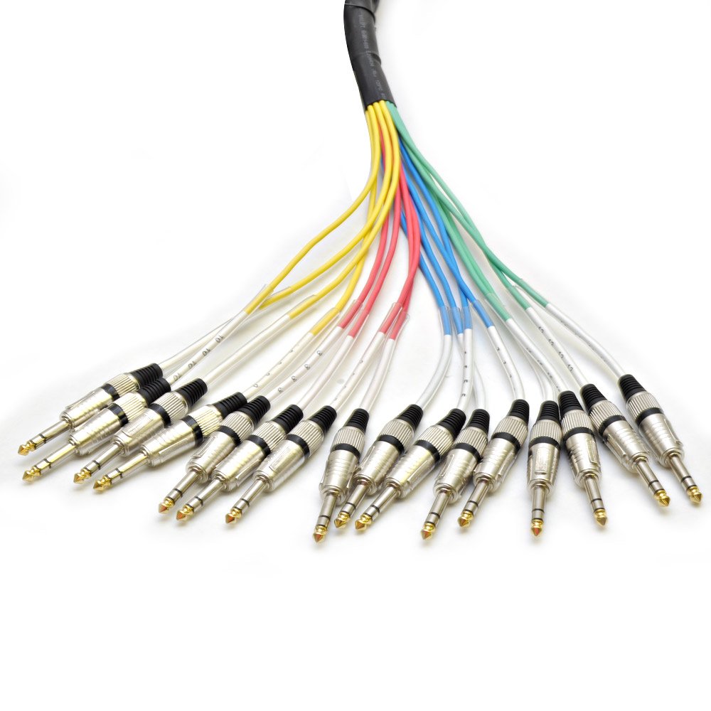 8 Channel 15' XLR Female to 1/4 TRS Snake Cable M11651