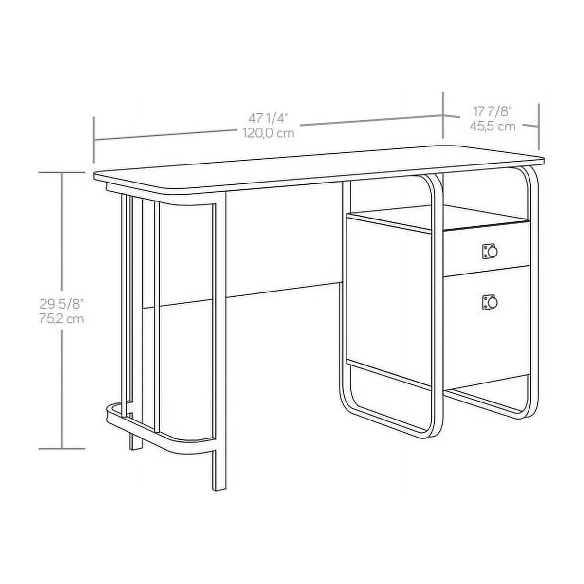 Engineered Wood and Metal Desk Y682107