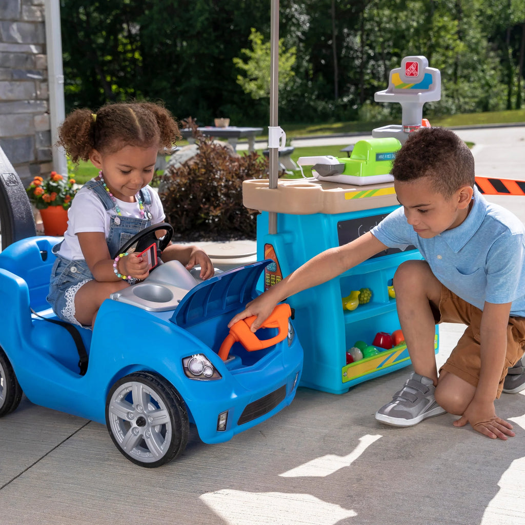 Blue Kids Plastic Playset with Umbrella O905