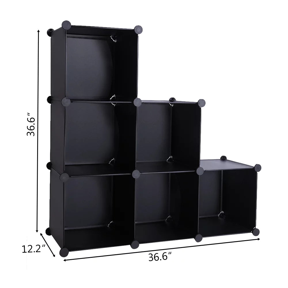 Black 6 Cube Storage Shelves E589817