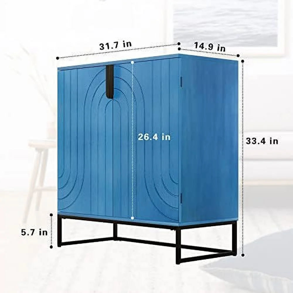 Wood Grain Cabinet with 2 Doors Black S383344