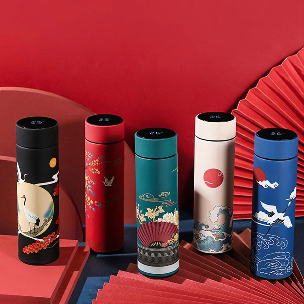 Black Travel Mug with Intelligent Temperature Display N192067