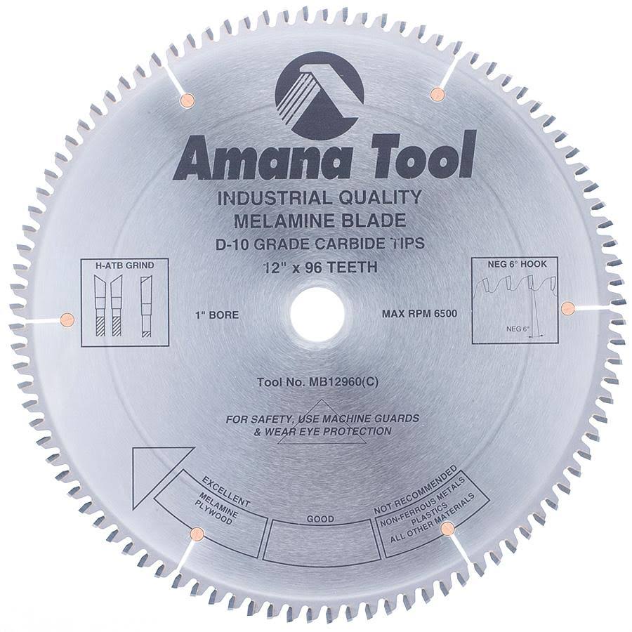 Carbide Tipped Double-Face Melamine 12 inch 96T Circular Saw Blade F8371
