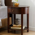 Espresso End Table with Storage T67161