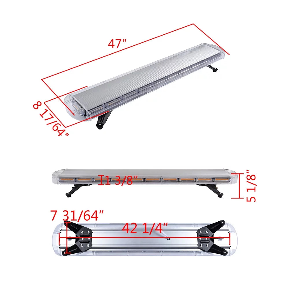 47 Inch 330W Amber LED Warning Light Bar A7787