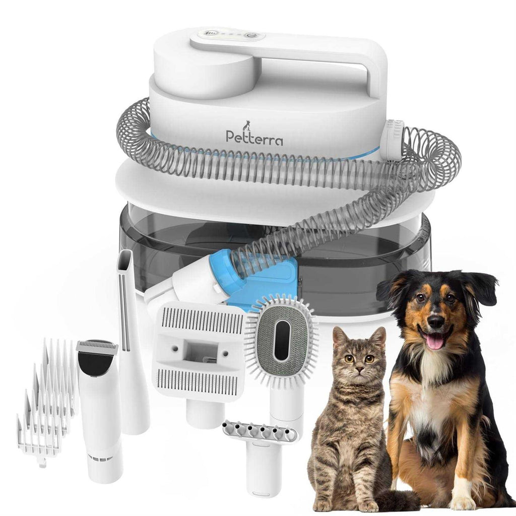 3-in-1 Pet Grooming Kit Vacuum Suction Dryer Clipper 6 Tools 4L Dust J832