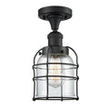 Small Bell Cage 1 Light Semi-Flush Mount W660857