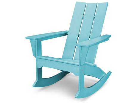 White Recycled Plastic Adirondack Rocker G6353