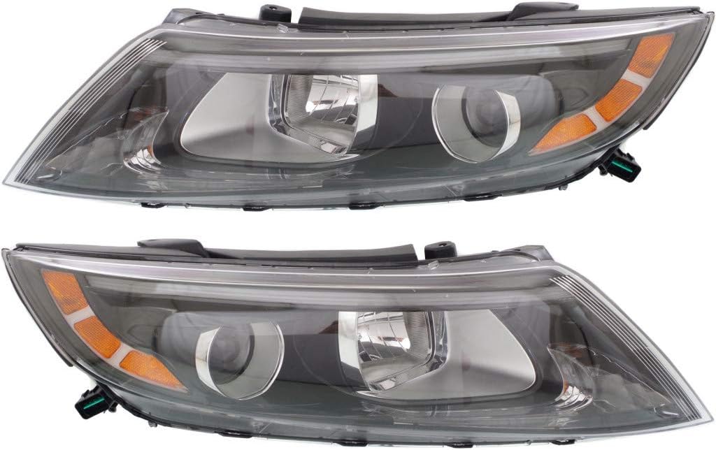 Headlight Assembly for Kia Optima 2014 2015 Pair Halogen D58217