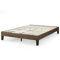 12 inch Acacia Wood Platform Bed Queen Brown I9659