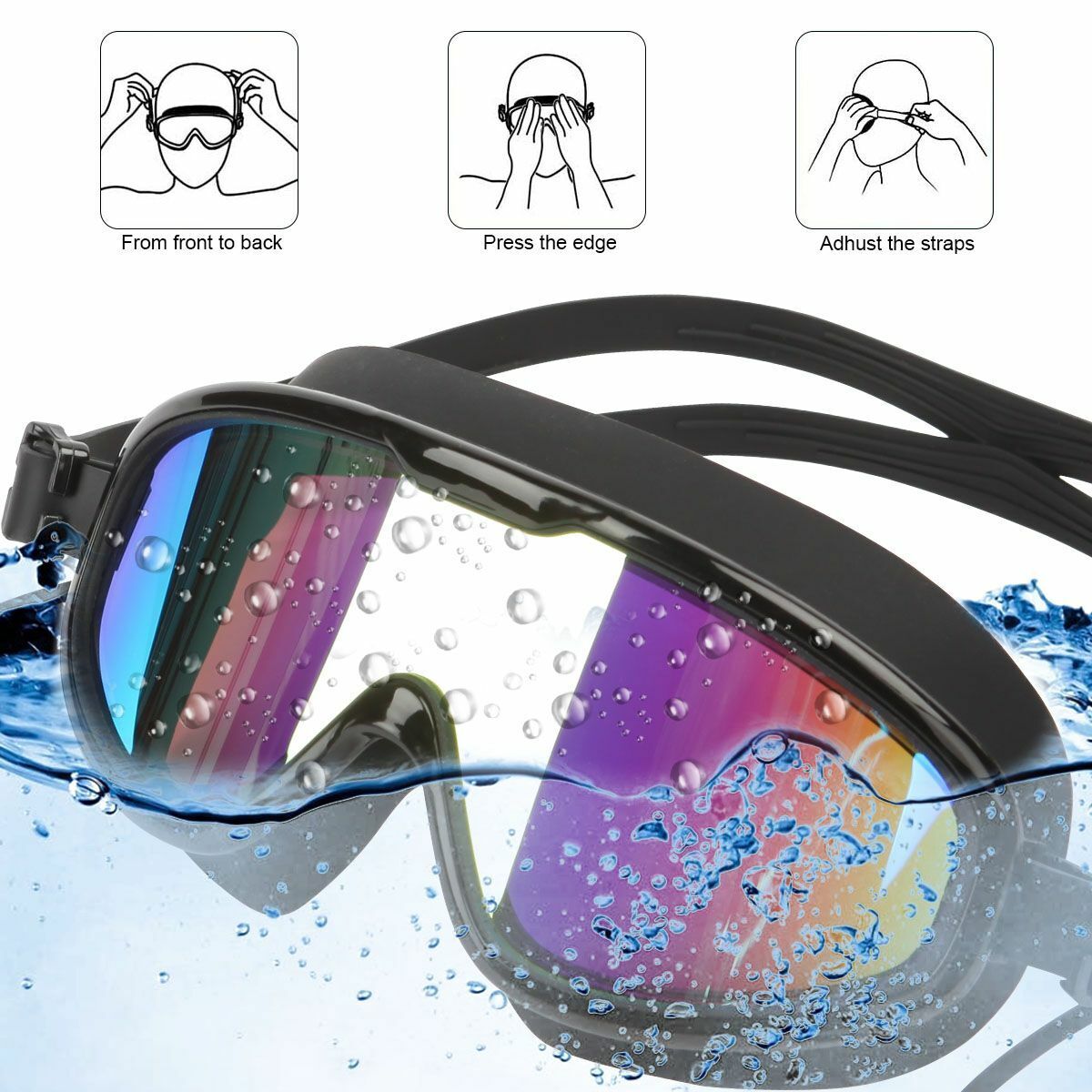 Swimming Goggles Anti-Fog UV Protection Diving Snorkeling Z750909