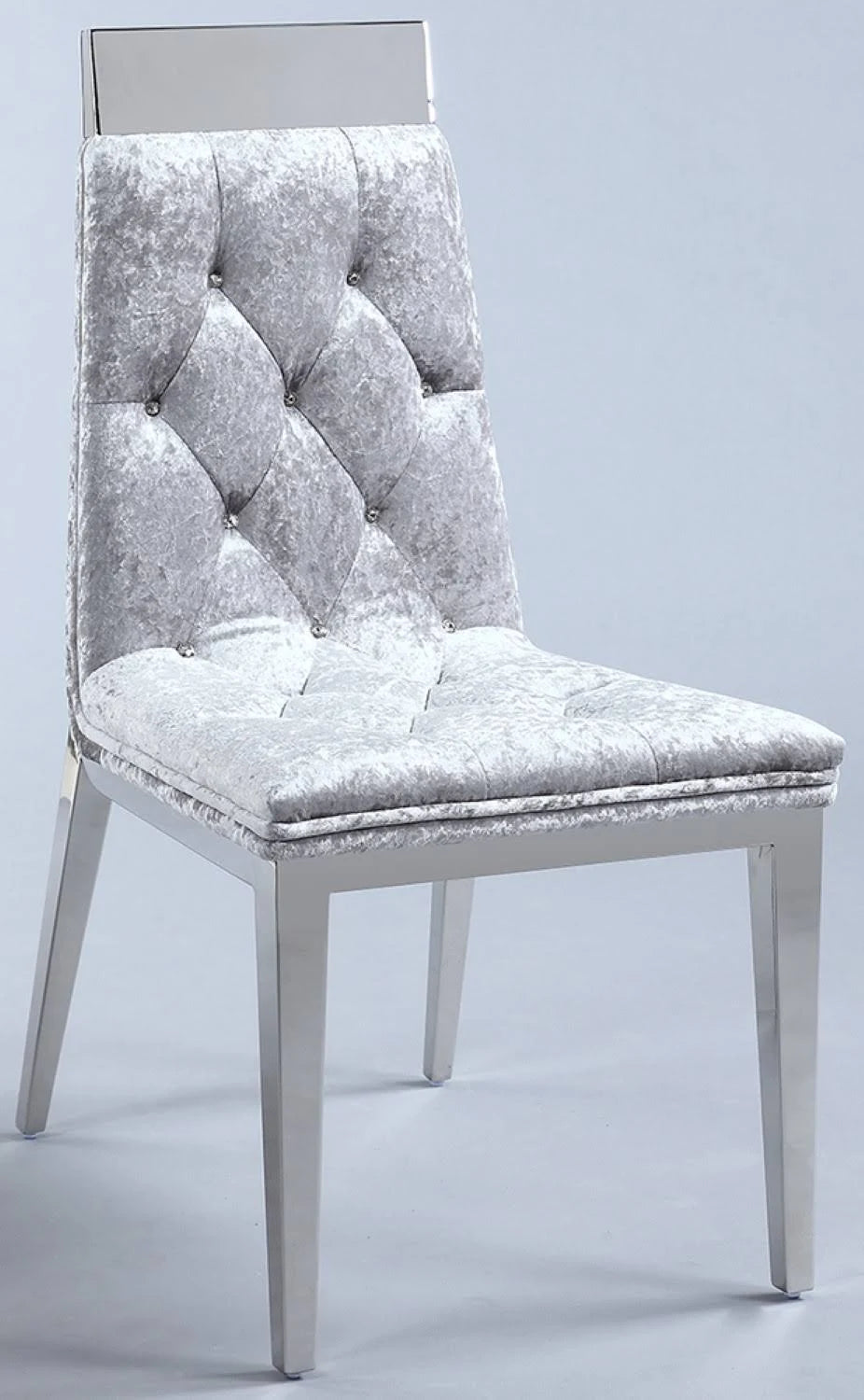 Tufted Chair with Crystal Accent, Set of 2 D435