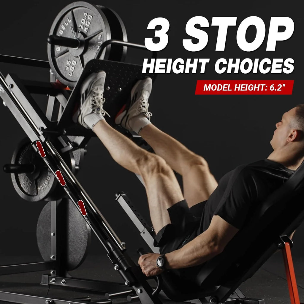 Leg Press Machine with Calf Block, 1500LBS Weight Capacity Adjustable Leg Machine G31777