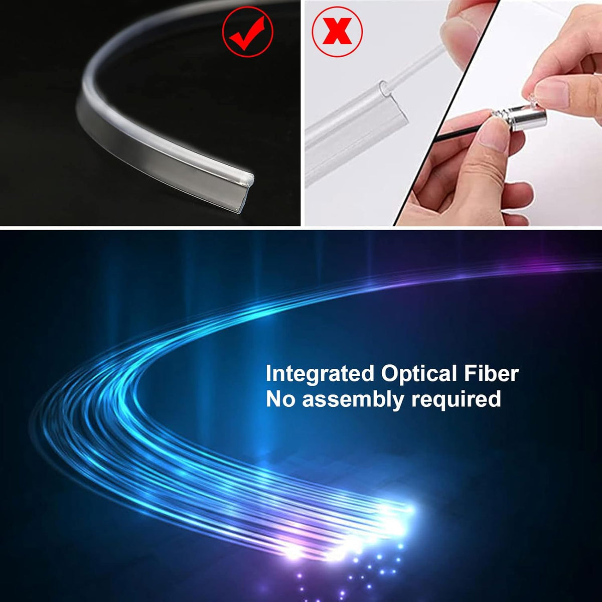 6 in 1 Car LED Strip Lights with Remote and APP Control X73099