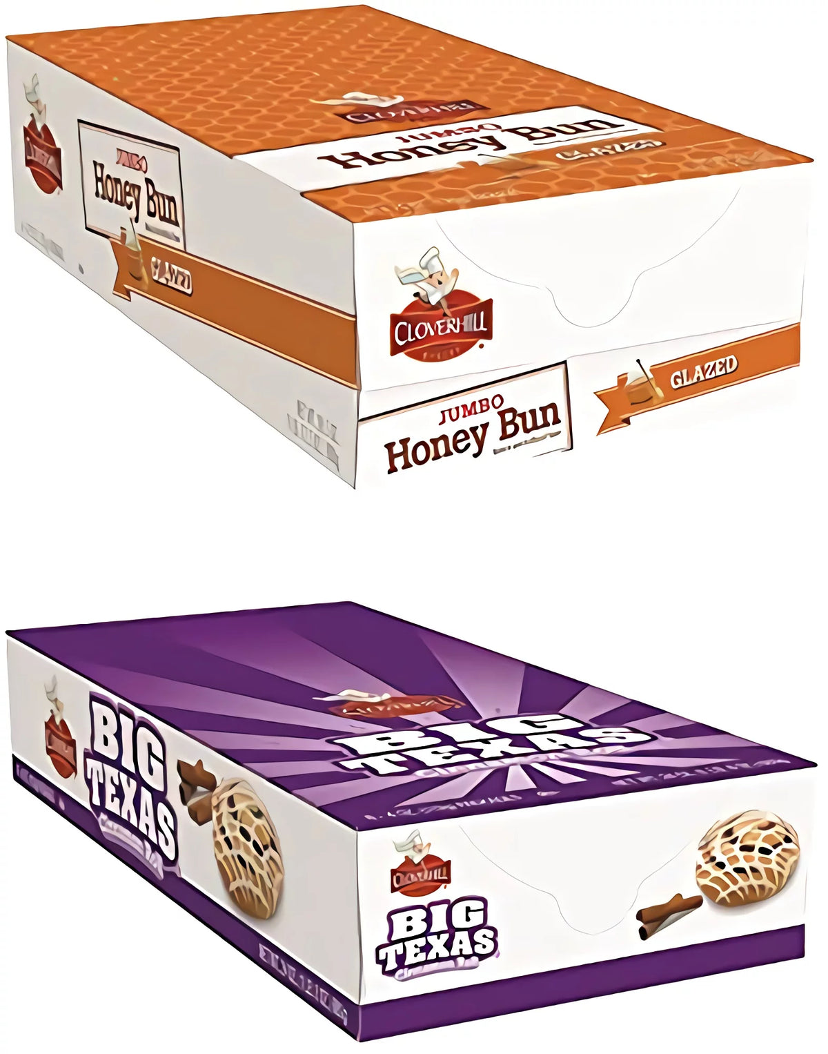 12 Pack Jumbo Glazed Honey Bun & Cinnamon Roll Combo M24410