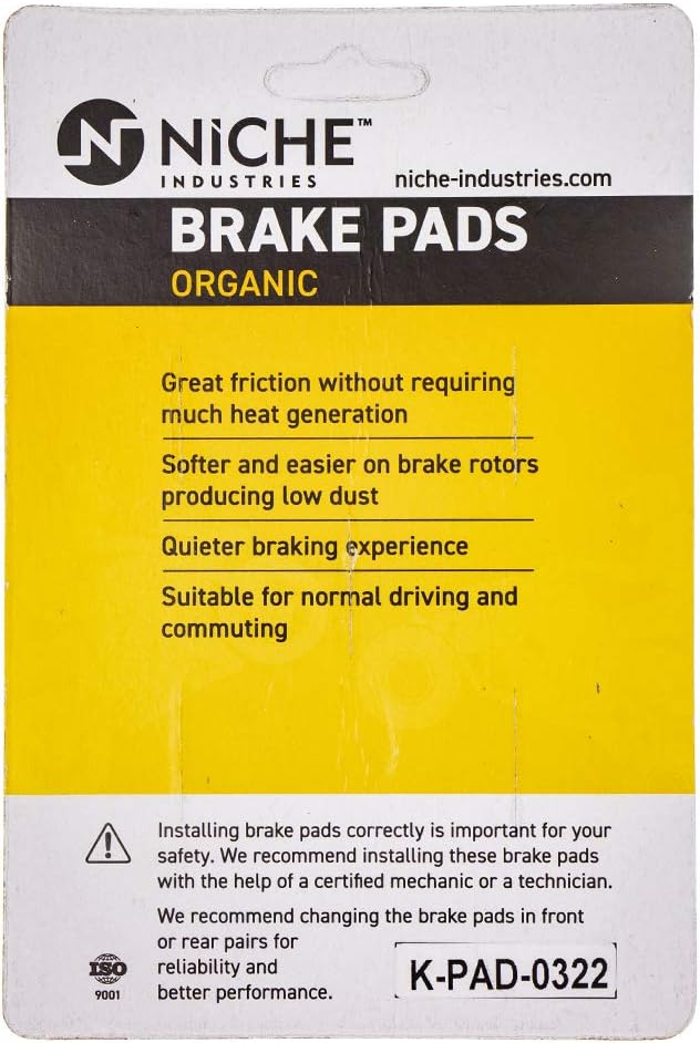Complete Organic Brake Pad Set of 2 Y14410