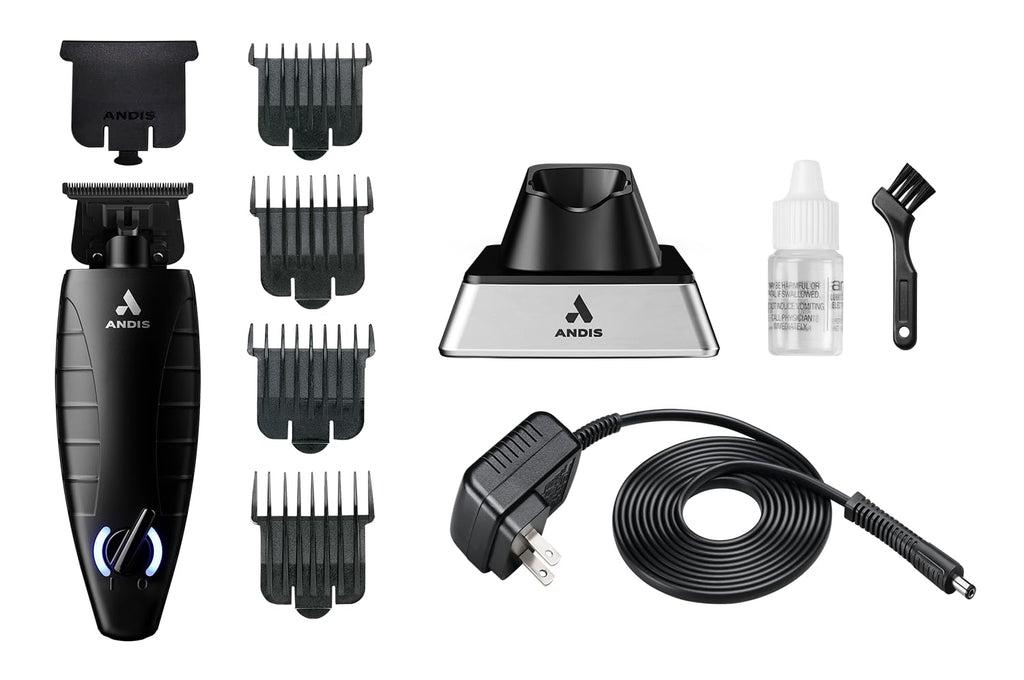 Black Cordless Electric Beard & Hair Trimmer with Charging Stand V746
