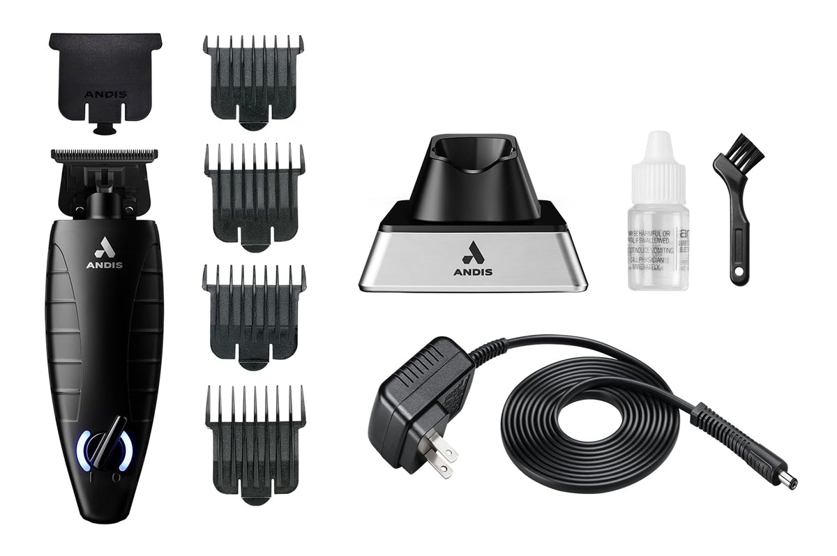 Black Cordless Electric Beard & Hair Trimmer with Charging Stand V746