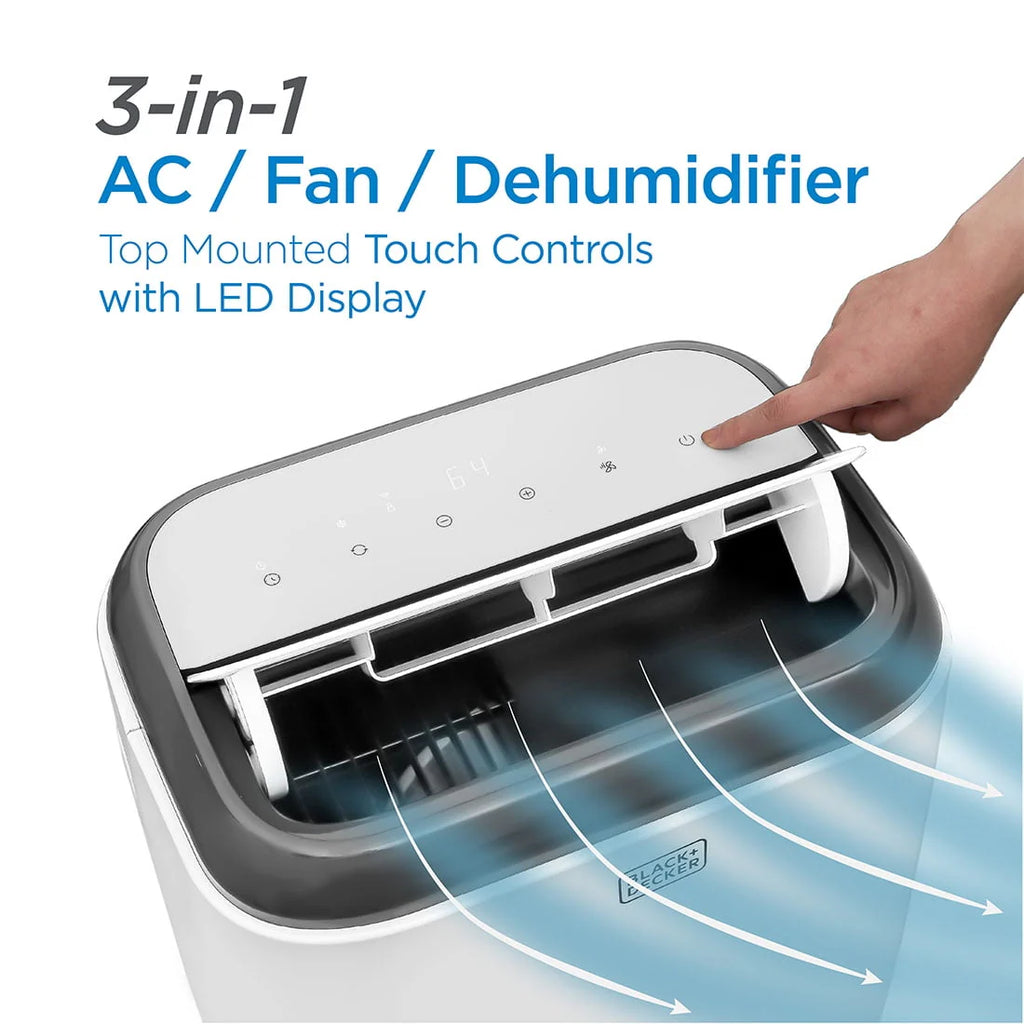5,000 BTU Portable Air Conditioner with Remote Control, White J397