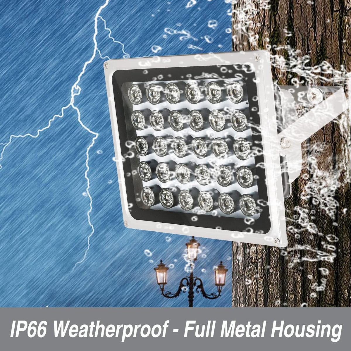 IR Illuminator 850nm 30-LEDs Waterproof Metal Housing U299