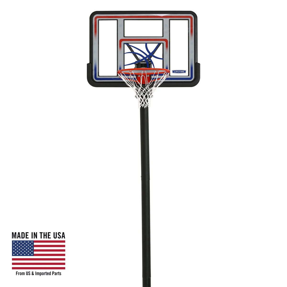 Adjustable Inground Basketball Hoop 44 inch Polycarbonate N6682