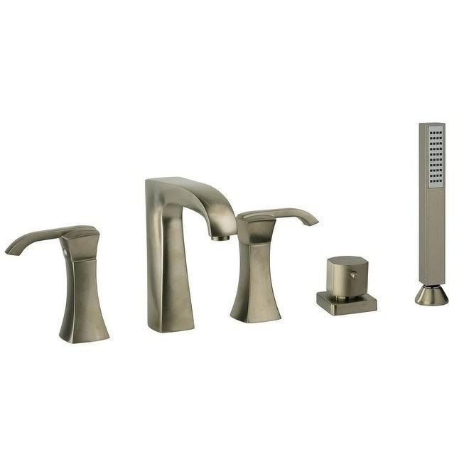 Chrome Roman Tub with Lever Handles and Hand Held Shower M126449