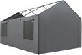 Gray 180G Waterproof UV Protected Replacement Sidewall for 12' x 20' Carport Frame W8290