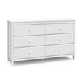 White 6 Drawer Kids Double Dresser G327692