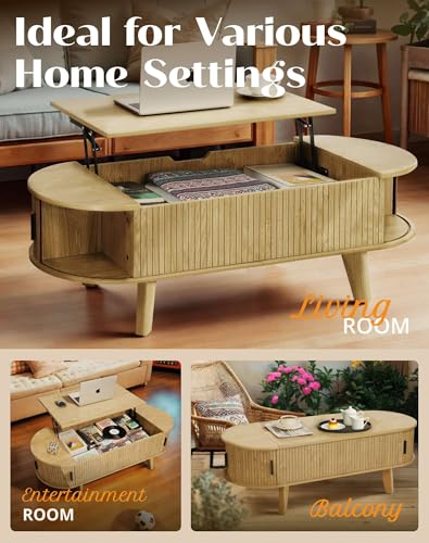 Lift Top Coffee Table with Storage I419