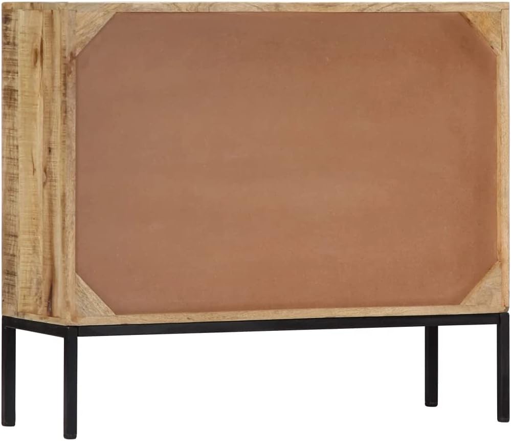 Solid Mango Wood Sideboard with Drawer Storage W472372