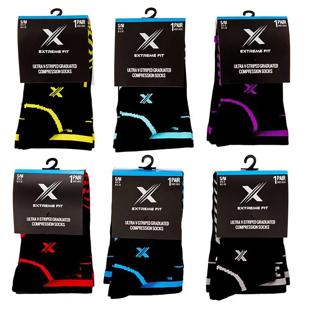 6-Pair Knee High Sport Compression Socks N8691