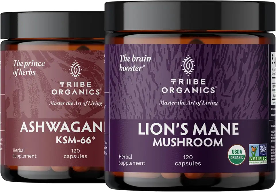 Ashwagandha and Organic Lion's Mane J514