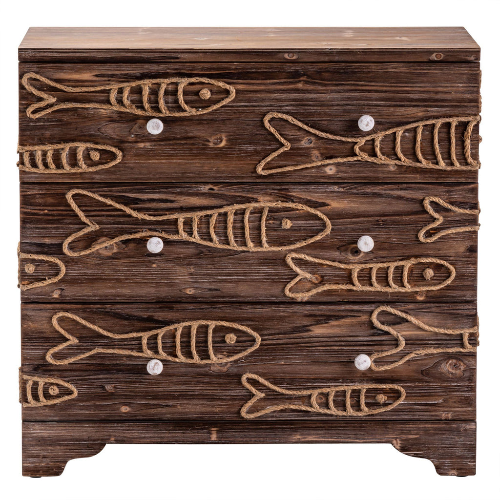Brown Wood Fish Cabinet K7464