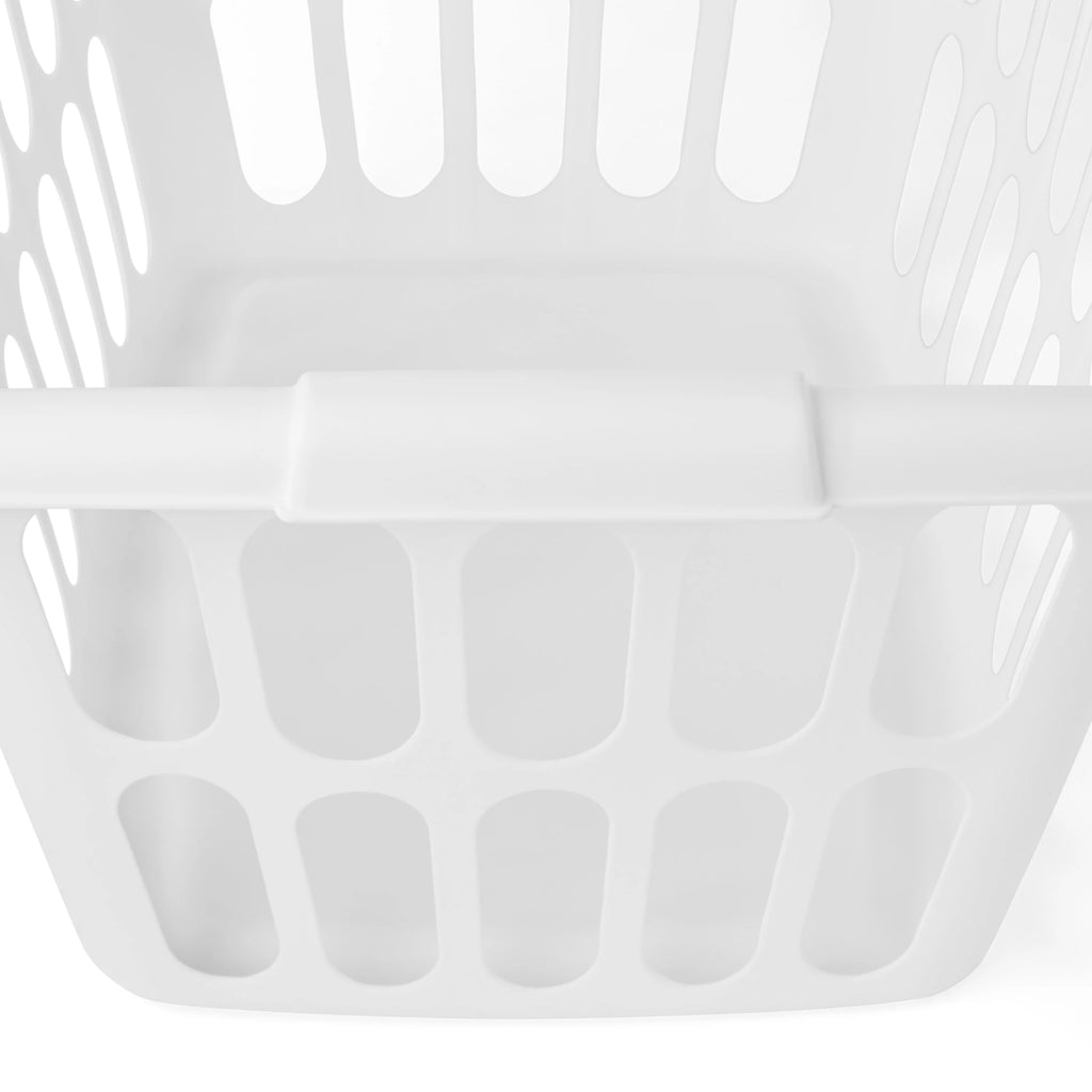 White 6 Pack Rectangular Plastic Laundry Basket J70881