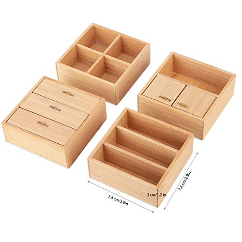White 1:12 Mini Wood Cabinet Dollhouse Furniture O895