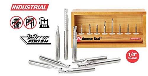 8 Pc Solid Carbide CNC Router Bit Set Q938