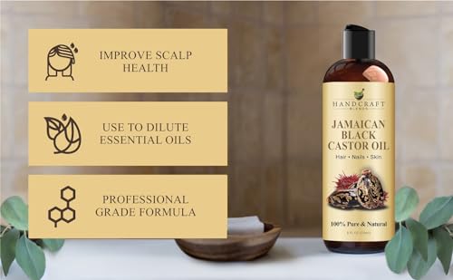16 Fl Oz 100% Pure Natural Jamaican Black Castor Oil E4089