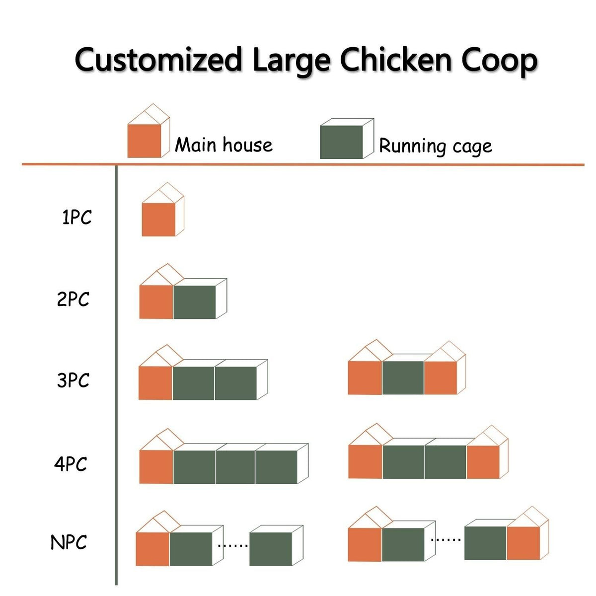 Large Wooden Chicken Coop V60382