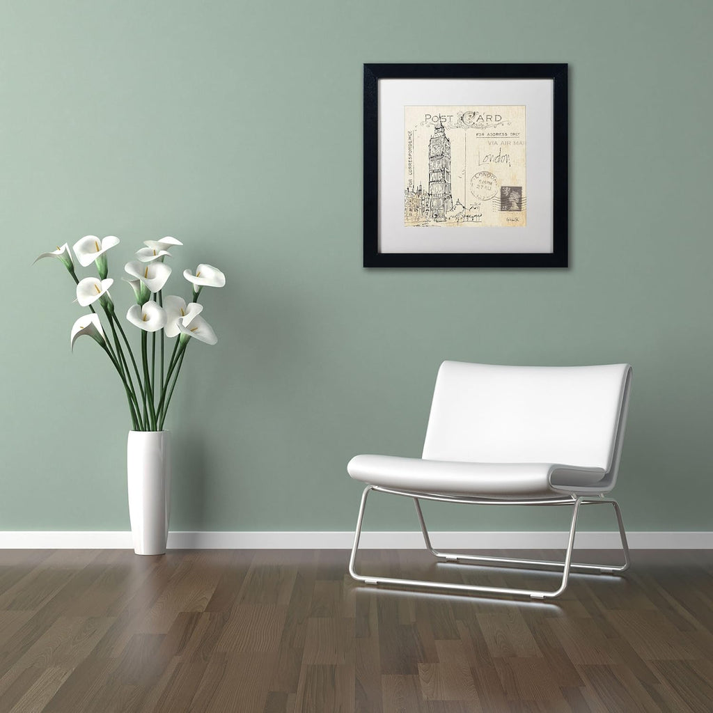 White Matte and Black Frame Artwork, 16 by 16-Inch D80018