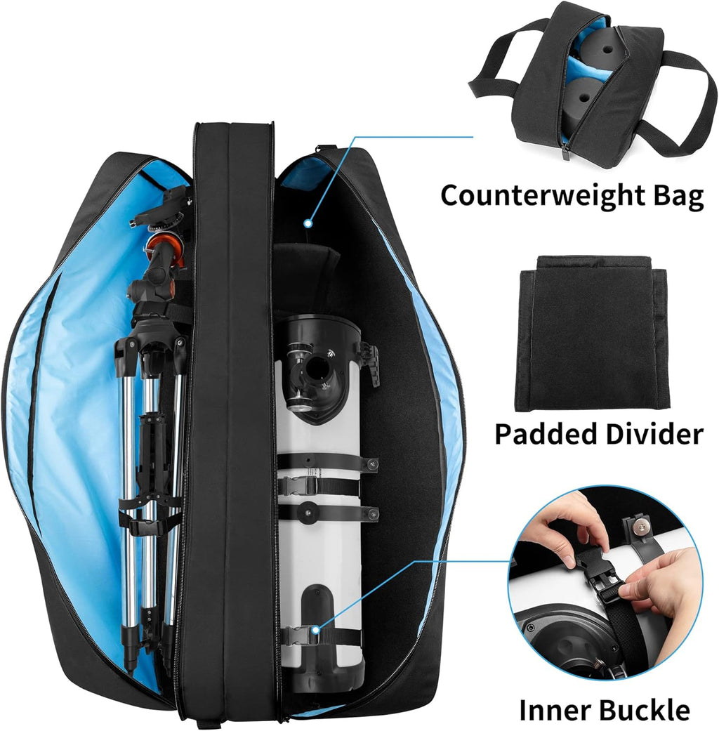 Double-Layer Padded Telescope Case with Accessories Bag K86216
