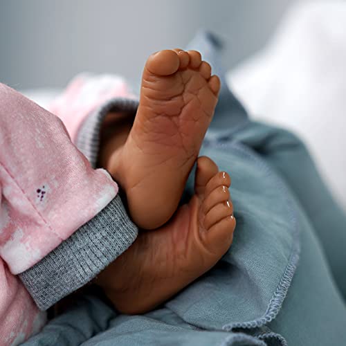 17Inch Black Reborn Baby Doll with Cloth Body L7850