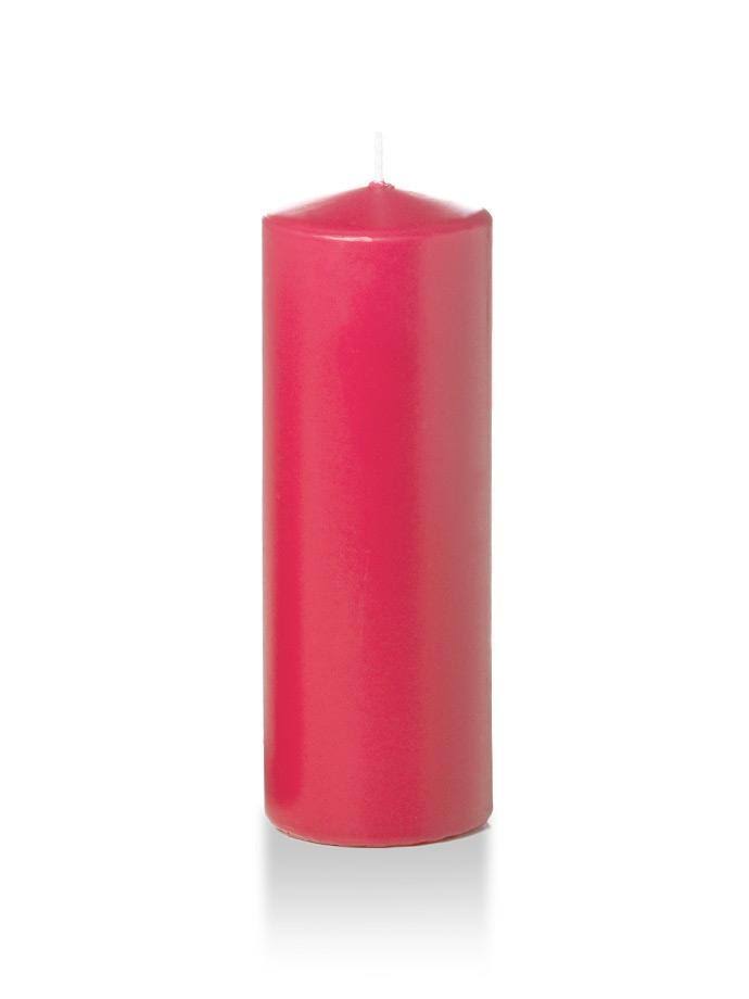 Set of 12 Pink Pillar Candles B787060