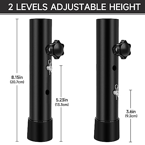(4-Pack) Steel Folding Table Leg Extenders, Adjustable 3.6in/5.2in H98293