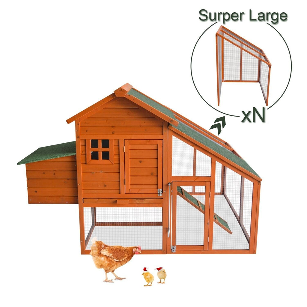 Large Wooden Chicken Coop V60382