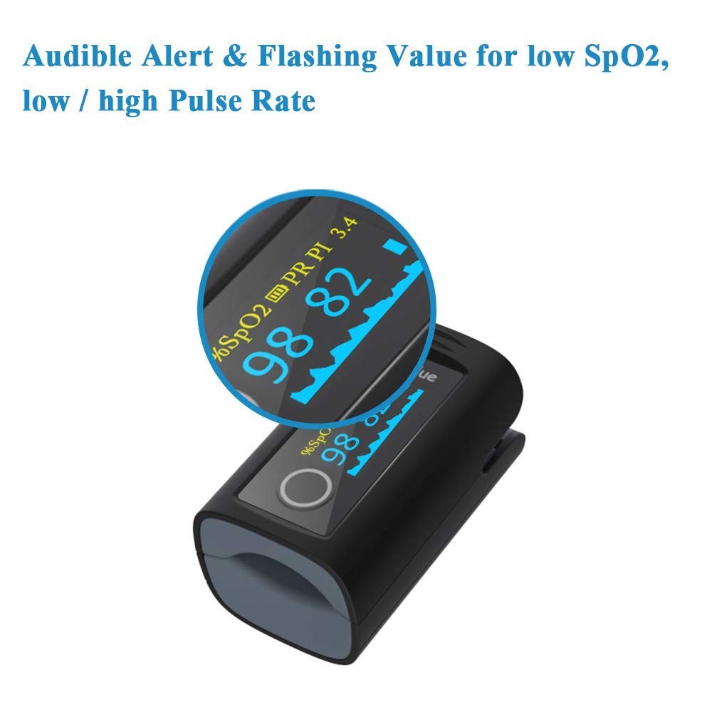 Bluetooth Fingertip Pulse Oximeter with Carry Bag U584