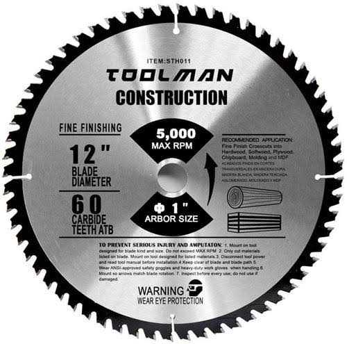 Carbide Tipped Double-Face Melamine 12 inch 96T Circular Saw Blade F8371