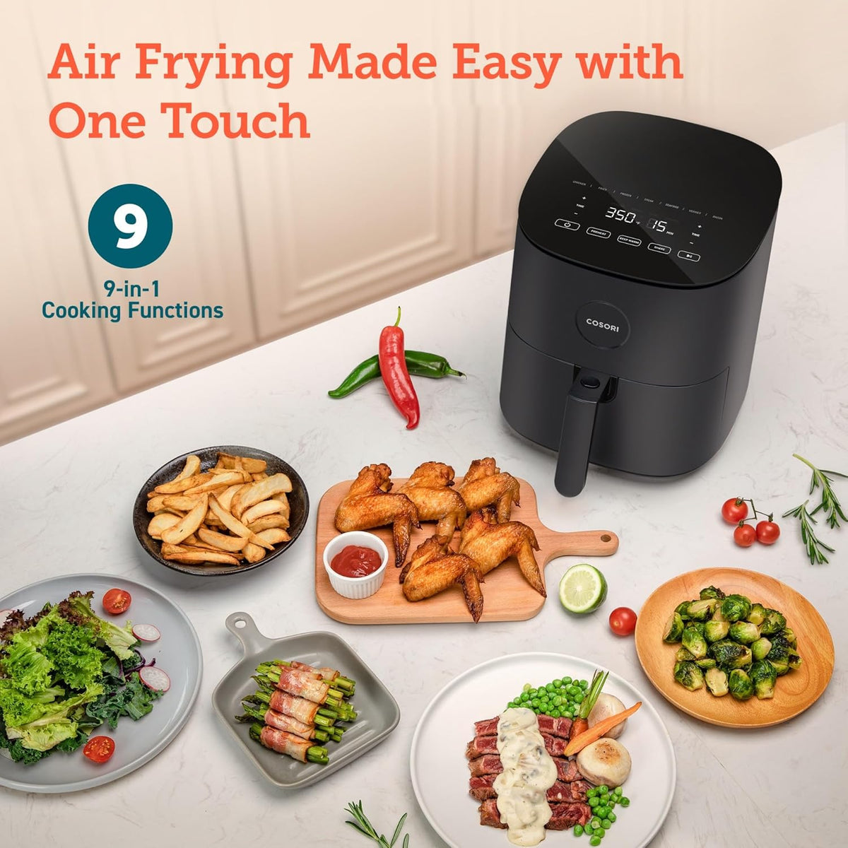 5-Qt Airfryer Toaster Oven Combo E9945