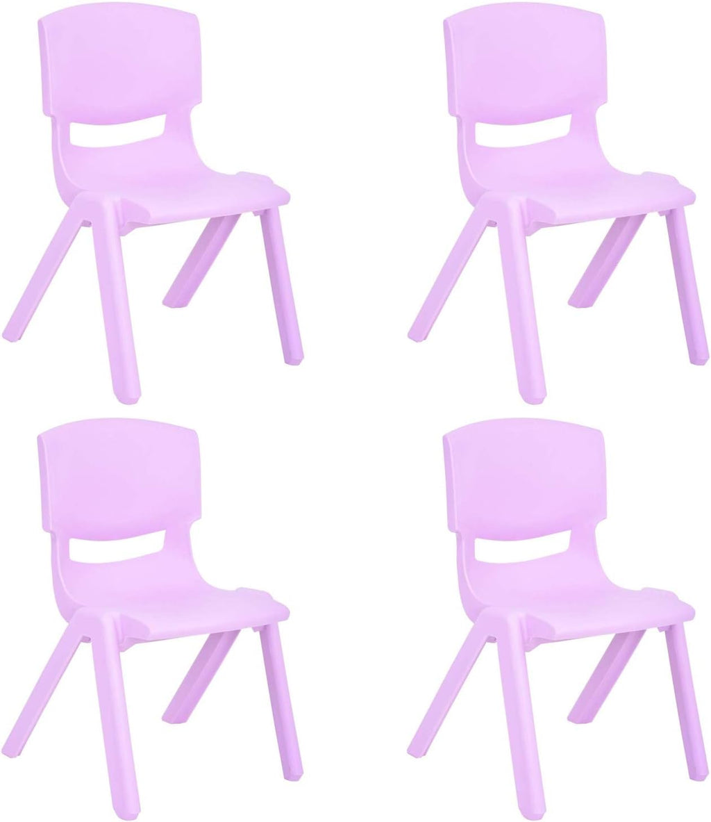 Stackable Plastic Kids Learning Chairs, 20.8x12.5 Inches, 2 Pack V560598